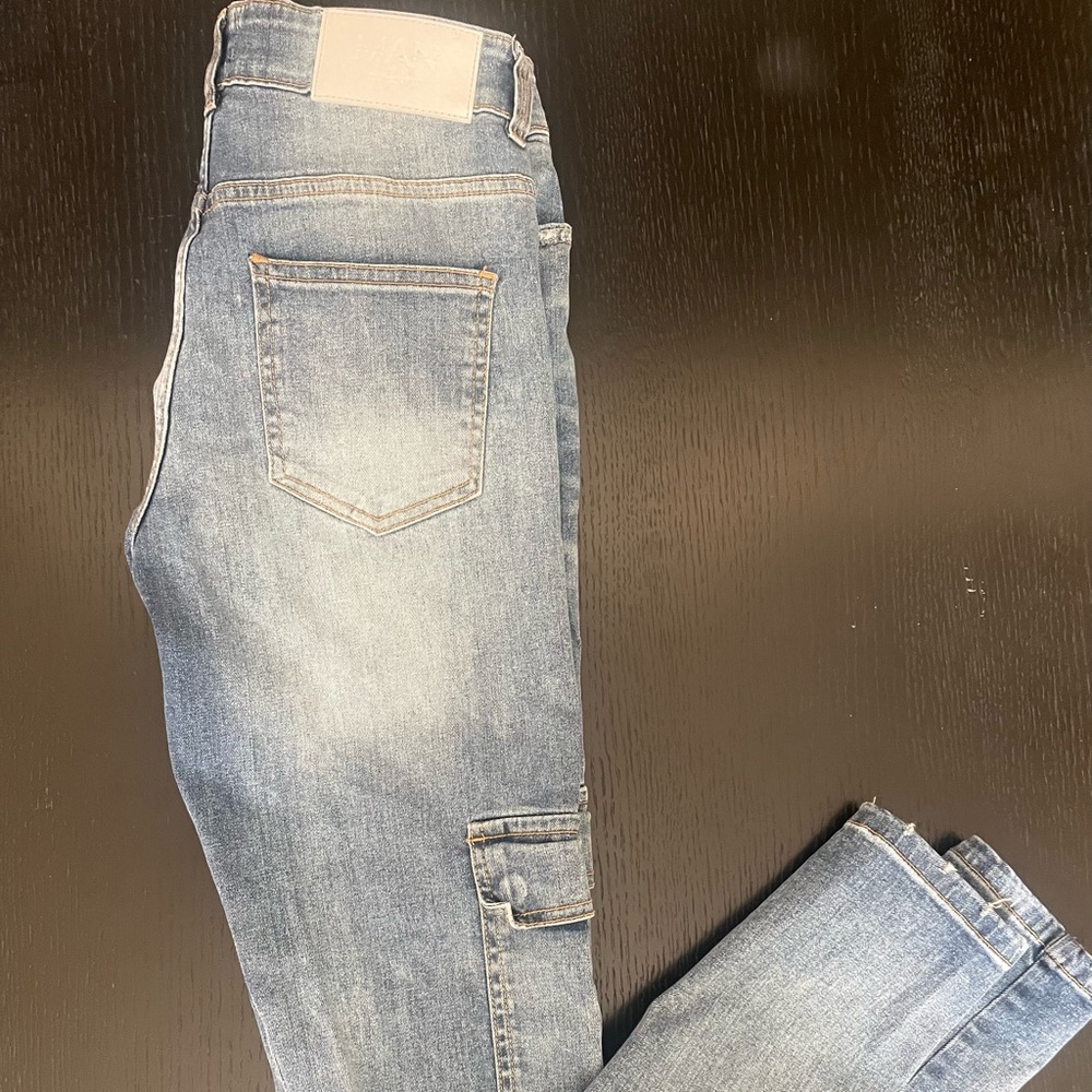 MAN Blue Jean Denim Cargo Pants size 30